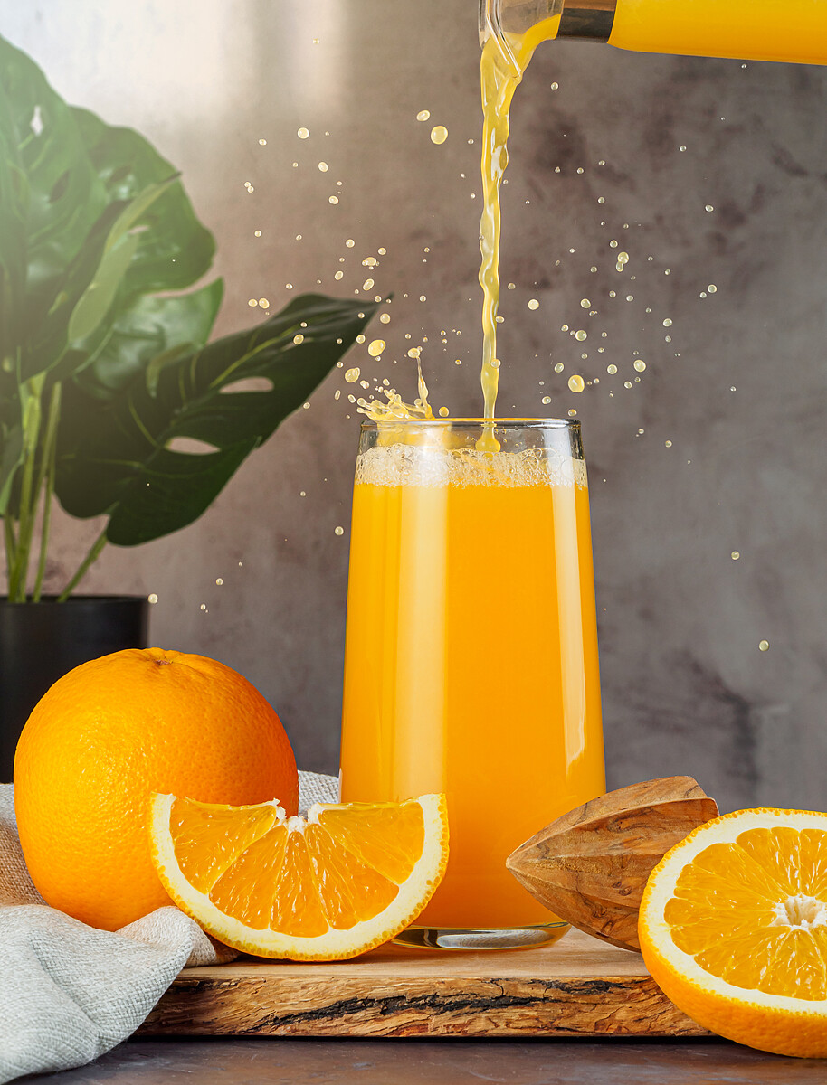 sok pomarańczowy z wyciskarki