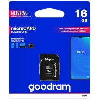 Karta microSD Goodram 16GB Class 10 UHS I + adapter