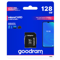 Karta MicroSD GoodRam 128 GB cl 10 UHS I + adapter