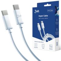 Kabel USB 3mk USB-C to C 100W Hyper Cable Biały
