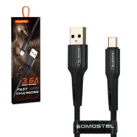 Kabel USB Somostel Typ-C PowerLine SMS-BW06 Czarny