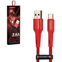 Kabel USB Somostel Typ-C SMS-BW06 Czerwony