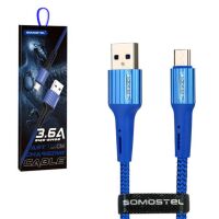 Kabel USB Somostel microUSB SMS-BW06 Niebieski