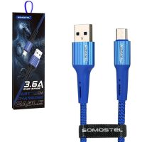 Kabel USB Somostel Typ-C SMS-BW06 Niebieski