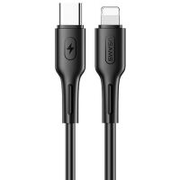 Kabel USB Usams USB-C Lightning SJ406USB01 Czarny