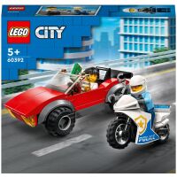 Klocki LEGO City Motocykl policyjny – pościg za samochodem 60392