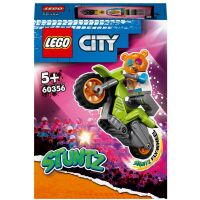 Klocki LEGO City Motocykl kaskaderski z niedźwiedziem 60356
