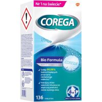 Tabletki Corega Bio Formula do czyszczenia protez zębowych 136 szt.