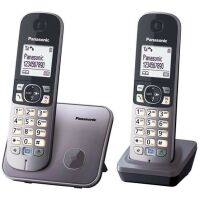 Telefon stacjonarny Panasonic KX-TG6812PDM Metaliczny