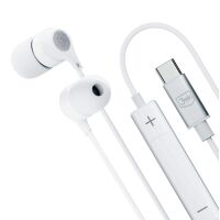Słuchawki przewodowe USB-C 3mk Białe